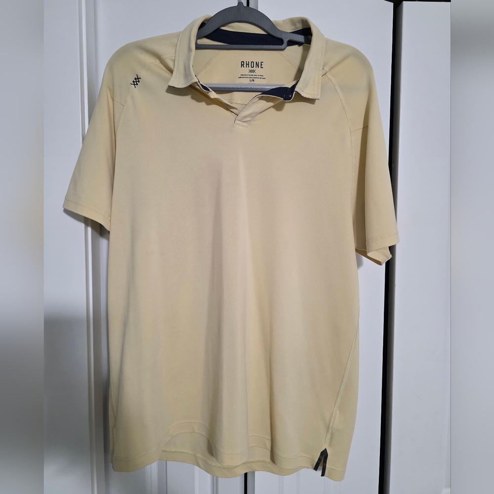 Rhone Men's Cream Polo Shirt